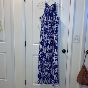 Maxi dress Ikat indigo print